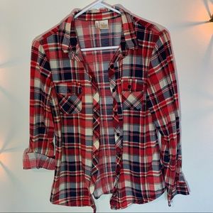 Red and blue plaid long sleeve